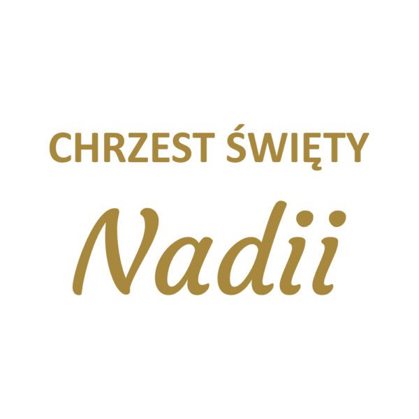 Napis Chrzest Święty czytelny (1) Napis na Chrzest Święty prosty