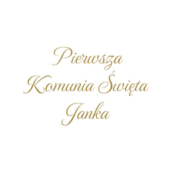 Pierwsza Komunia Święta napis naklejka złota (1) Napis na Pierwszą Komunię Świętą