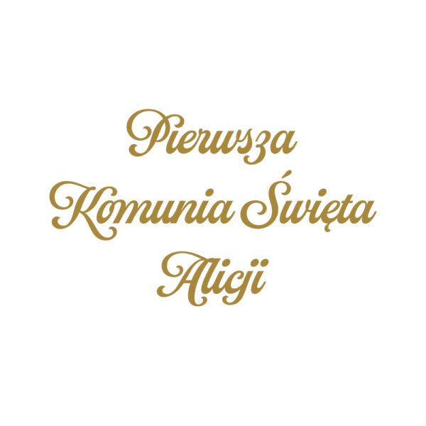 Pierwsza Komunia Święta napis nandeco (4) Dekoracja na Komunię Świętą personalizowana