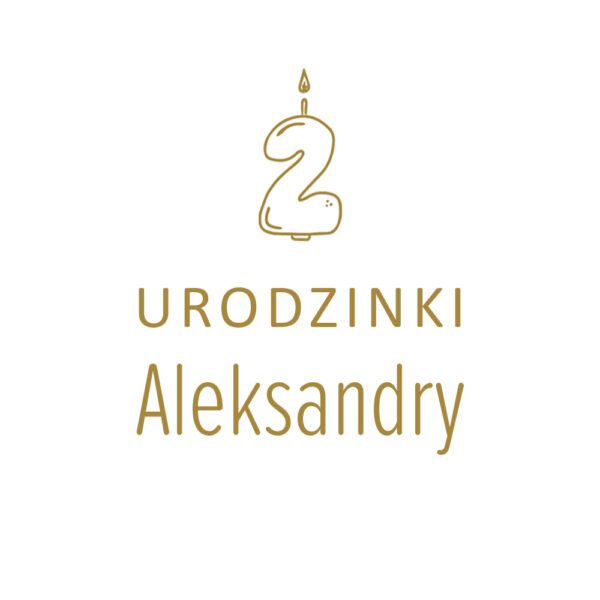 Naklejka urodzinki świeczka cyfra