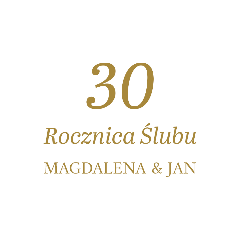 Naklejka rocznica ślubu z liczbą